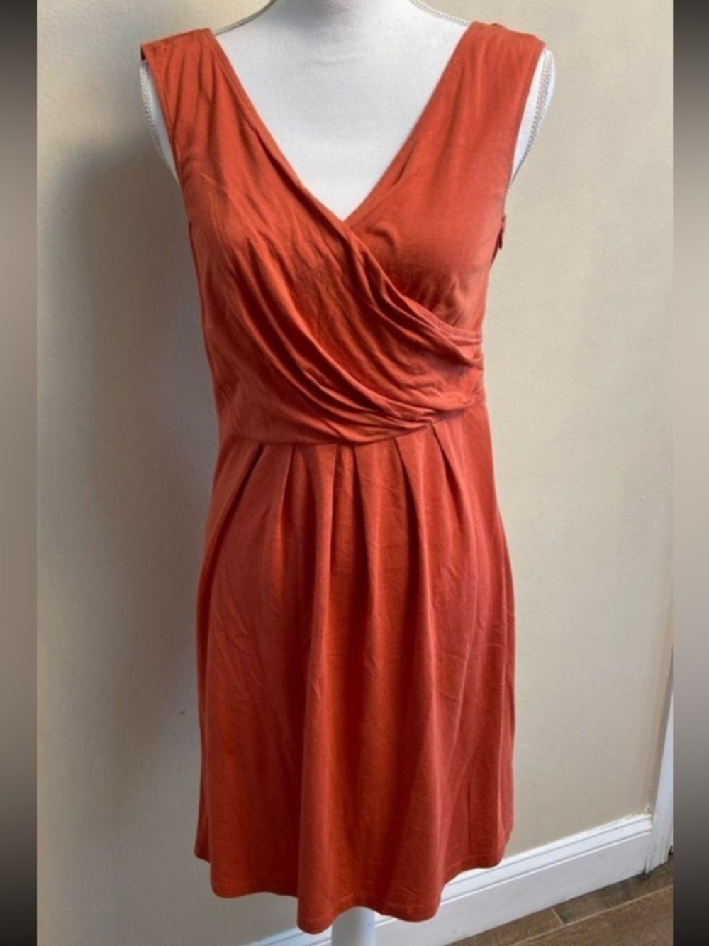Sundance Sleeveless mini slip Dress in Rust Orange Sz 4